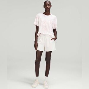 Lululemon All Yours Short Sleeve Tee - Size 4 - White/Pink